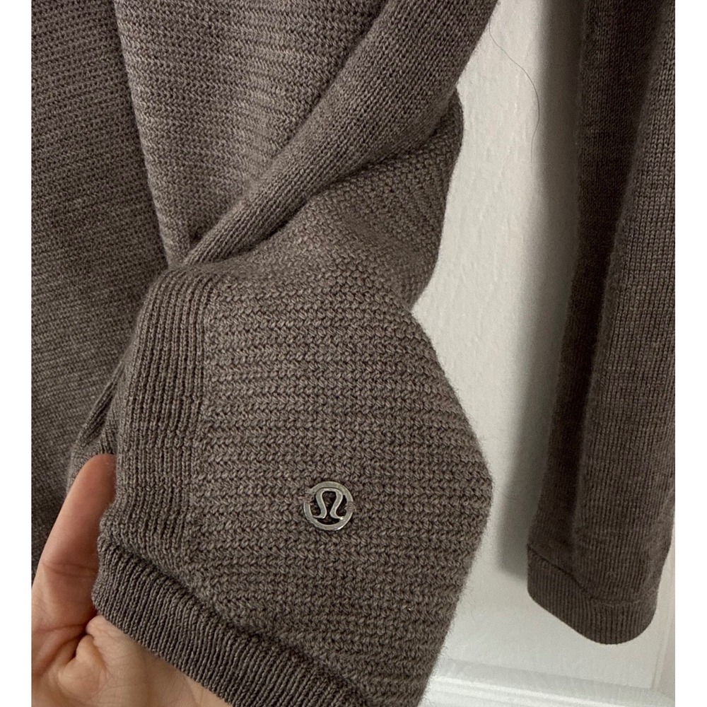 Lululemon Lotus Long Sleeve Raglan Crew Neck Knit Sweater Logo Size Small - Picture 3 of 7